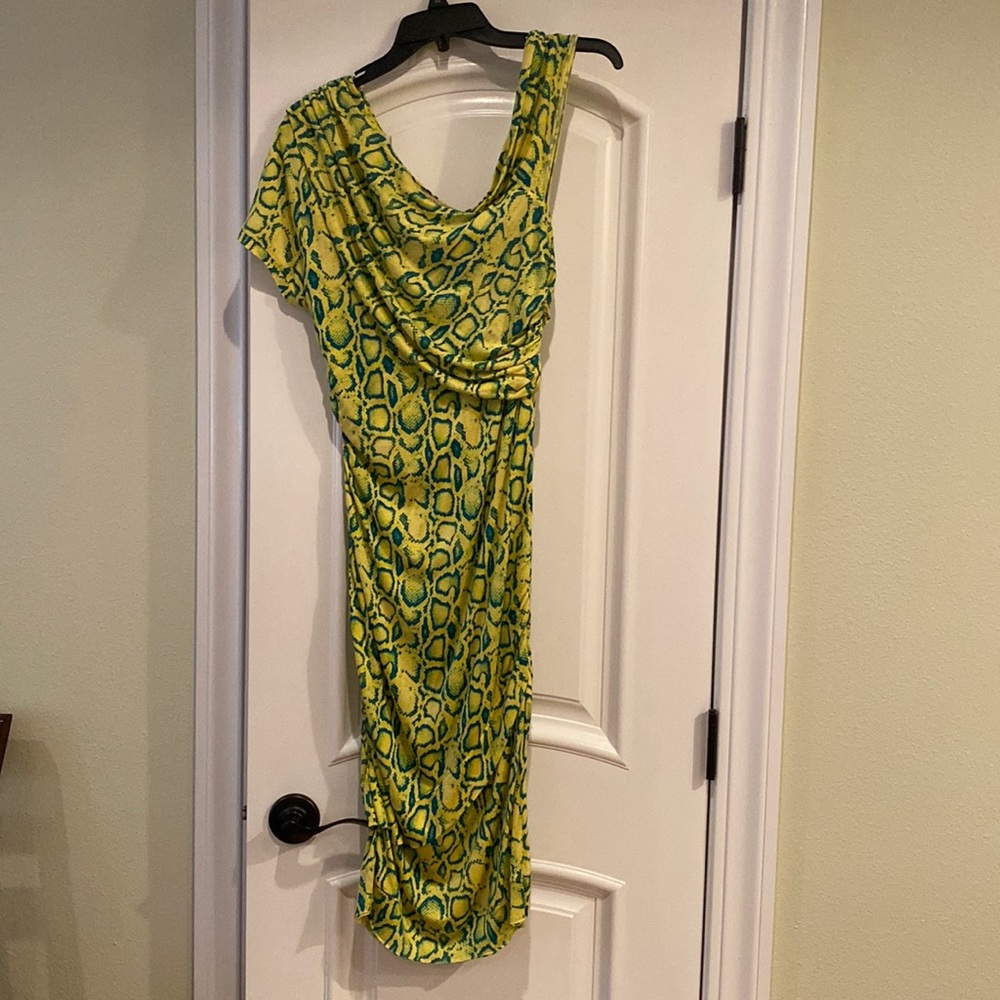 Vintage Rachel Roy tight snake bodycon soft jersey dress